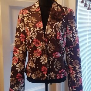 Casual Corner stretch floral print blazer